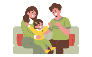 親子のイラスト